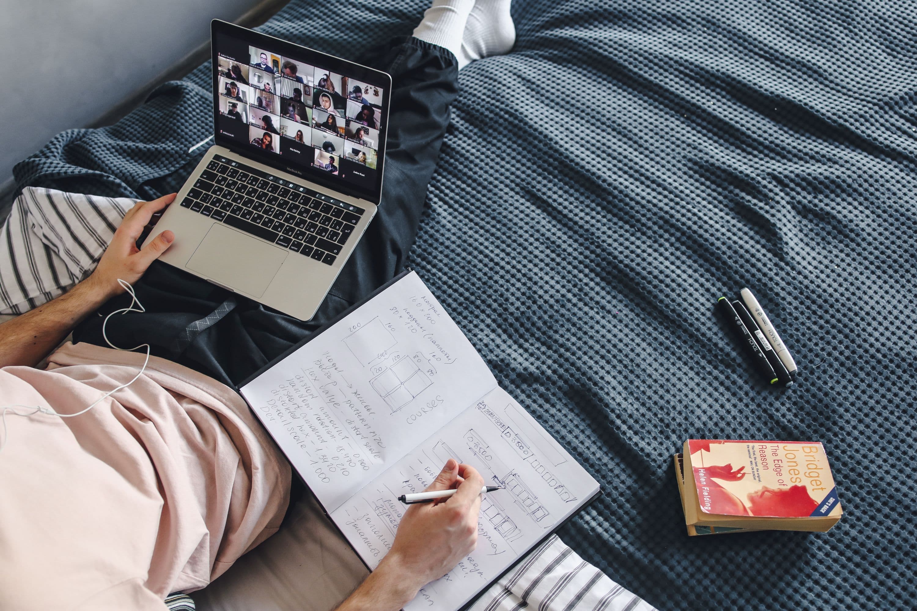 Learner attending an online training session